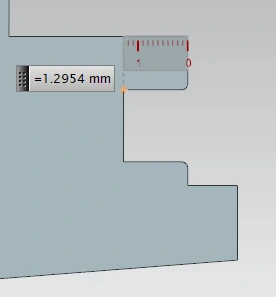 Proposed groove: lower section