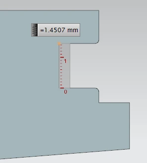 Proposed groove: upper section