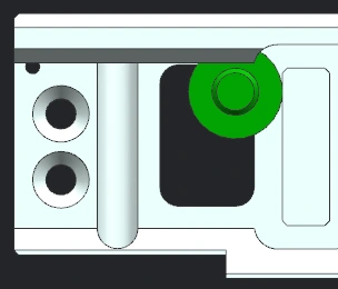 Plan view of the alternative cutter approach